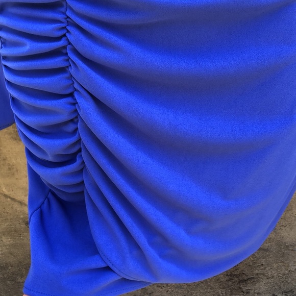 Zara Draped Blue Dress - Picture 12 of 12
